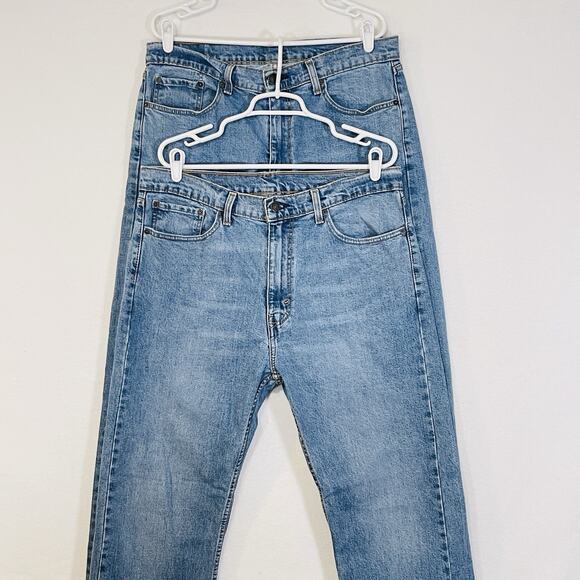 Levi’s 505 Jeans 36x32 Lot of 2 Pairs Denim Stretch Medium Blue Relaxed 5-Pocket - Picture 1 of 14